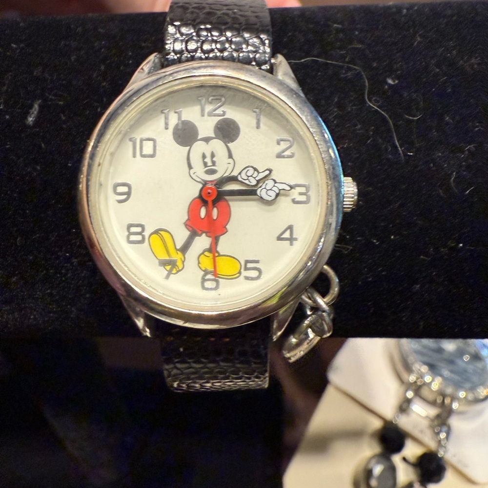 Mickey Mouse Watch with Black Strap